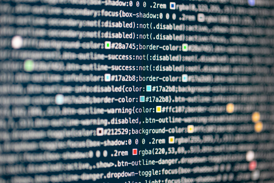 Code on a computer screen