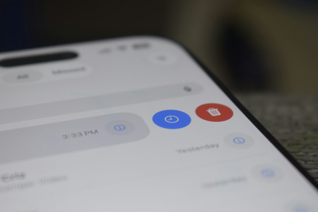 Smartphone displaying notifications