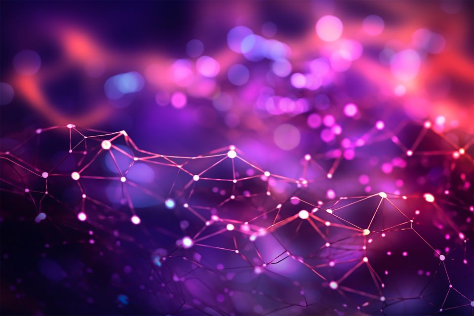 Abstract network of connected nodes